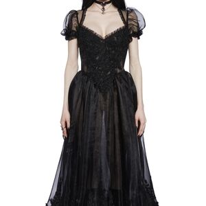 NWT  Sable Rose Sanctuary Maxi Dress Dolls Kill X Widow Sold out SZ MD